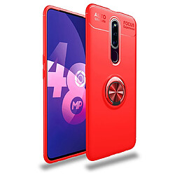 Wewoo Coque Souple Titulaire d'anneau en métal TPU rotation 360 degrés pour OPPO F11 Pro rouge + rouge