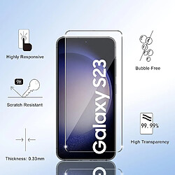 Verre Trempé pour Samsung Galaxy S23 (6,1") [Pack 3] Film Vitre Protection Ecran Little Boutik®