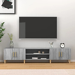 Maison Chic Meuble TV scandinave gris - Banc TV pour salon Sonoma 180x31,5x40 cm bois d'ingénierie -MN61476