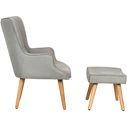 Acheter Habitat Et Jardin Fauteuil style scandinave en tissu Odense - 1 place - Gris clair