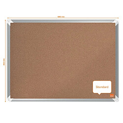 Nobo Tableau d'affichage en liège Premium Plus 60x45 cm Marron pas cher