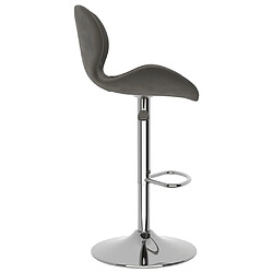 Acheter vidaXL Tabourets de bar lot de 2 gris foncé velours