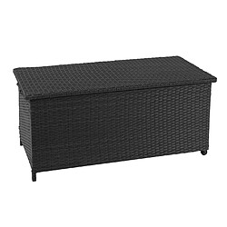 Acheter Decoshop26 Coffre de rangement pour jardin en polyrotin noir 63x135x52cm 320l 04_0002575