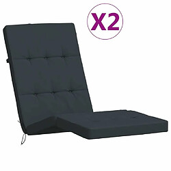 Maison Chic Lot de 2 Coussins Confort,Coussins de chaise longue noir tissu oxford -GKD57265