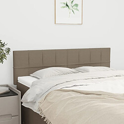 vidaXL Têtes de lit 2 pcs Taupe 72x5x78/88 cm Tissu