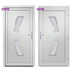 Acheter vidaXL Porte d'entrée Blanc 98x208 cm PVC