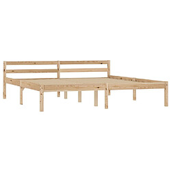 Maison Chic Lit adulte - Lit simple Cadre de lit,Structure du lit Contemporain Bois de pin massif 180 x 200 cm -MN85909