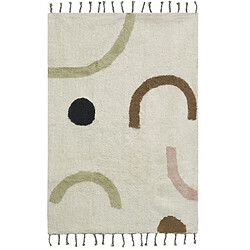 Aubry Gaspard Tapis en coton Abstrait.