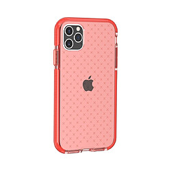 Wewoo Coque Souple Pour iPhone 11 Pro Grid Pattern Antichoc Transparent TPU Housse de protection Orange