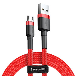 Wewoo Cable de Câble charge synchronisation données avec cordon tressé d'insertion double face, 1,5 A USB vers Micro USB, pour Galaxy, pour Huawei, Xiaomi, LG, HTC et autres téléphones intelligents (Rouge)