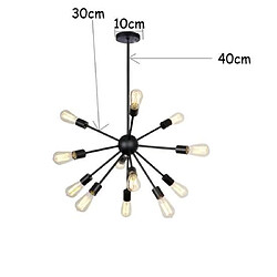 Avis Stoex 18 Tête Plafonnier Industriel Lustre E27 Chandelier Abat-jour Plafond Luminaire Lampe