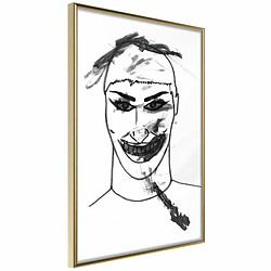 Paris Prix Affiche Murale Encadrée Scary Clown 20 x 30 cm Or