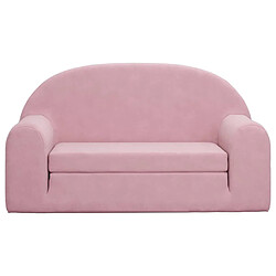 Avis Maison Chic Canapé-lit convertible 2 places, Clic-Clac pour enfants rose peluche douce -GKD81851