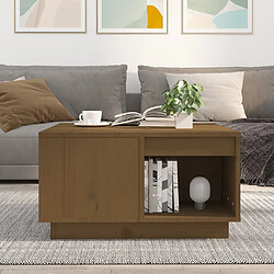 Avis ComfortXL Table Basse Marron Miel 60x61x32,5 Cm Bois Massif De Pin