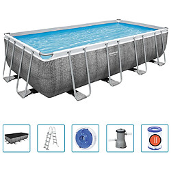 Bestway Ensemble de piscine Power Steel Rectangulaire 488x244x122 cm