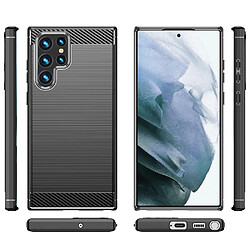 Htdmobiles Coque pour Samsung Galaxy S23 Ultra 5G - housse etui silicone gel carbone + film ecran - NOIR