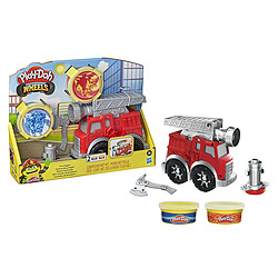 Hasbro Camion de Pompier Play-Doh Wheels avec Pâte à Modeler et Accessoires Multicolore