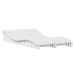 Maison Chic Chaise longue - Transat - Bain de Soleil blanc 205x110x31,5 cm bois massif de pin