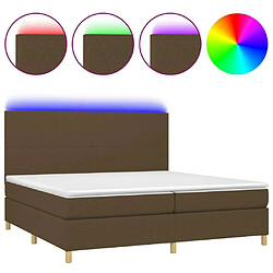 Sommier à lattes,Cadre à lattes de lit pour Adulte matelas et LED Marron foncé 200x200 cm -MN22440