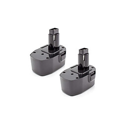 vhbw 2x NiMH batterie 1500mAh (14.4V) pour outil électrique outil Powertools Tools Dewalt DW054K-2, DW055K-2, DW906, DW918, DW928K, DW931K, DW935