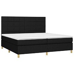 Avis Maison Chic Lit Adulte - Lit simple Lit à sommier tapissier avec matelas moelleux - Meuble de Chambre - Noir 200x200 cm Tissu -MN56343