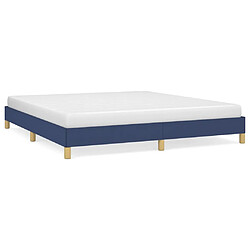 vidaXL Cadre de lit sans matelas bleu 180x200 cm tissu