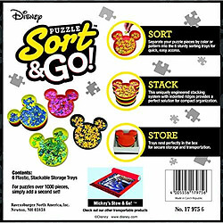 Ravensburger 17975 Accessoire de puzzle Disney Mickey Mouse Sort & go - Plateaux de tri en plastique robustes et faciles A utiliser en forme de tAte de Mickey Mouse pour puzzles jusquA 1000 piAces, Rouge