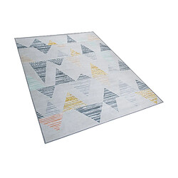 Beliani Tapis 230 x 160 cm gris et jaune YAYLA