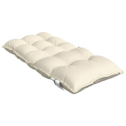 Acheter vidaXL Coussins de chaise à dossier bas lot de 6 crème tissu oxford