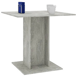 Acheter vidaXL Table à manger Gris béton 80x80x75 cm bois d'ingénierie