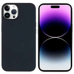 Coque en silicone anti-rayures, magnétique pour votre iPhone 14 Pro - noir