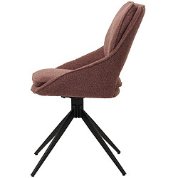 Acheter Mendler Lot de 2 chaises de salle à manger HWC-N73, chaise de cuisine, pivotante Auto-Return, tissu/textile Boucle (540g/m²) Oeko-Tex ~ marron