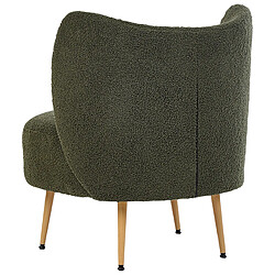 Acheter Beliani Fauteuil OTSBY II avec coussin Bouclé Vert foncé