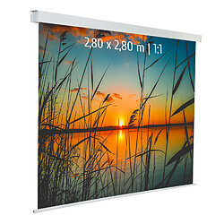 Kimex Ecran de projection motorisé 2,80 x 2,80m - Format 1:1 - Toile blanche