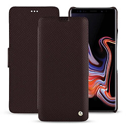 Housse cuir Samsung Galaxy Note9 - Rabat horizontal - Marron envoûtant ( Pantone #4e3629 ) - NOREVE