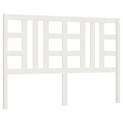 Maison Chic Tête de lit moderne pour chambre - Décoration de lit Blanc 141x4x100 cm Bois massif de pin -MN80315