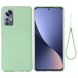 Coque en silicone antichoc avec sangle vert pour votre Xiaomi 12/12X