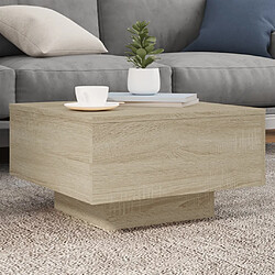 ComfortXL Table Basse Chêne Sonoma 55x55x31 Cm Bois D'ingénierie