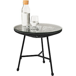 Acheter Tectake Ensemble table et chaises de jardin Santana - noir