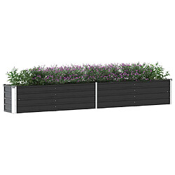 vidaXL Lit surélevé de jardin Acier galvanisé 320x40x45 cm Anthracite