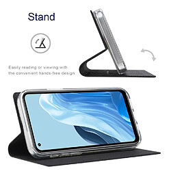 Etui en PU VILI auto-absorbé magnétique avec support et porte-carte, noir pour votre Oppo Reno7 Pro 5G