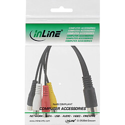 InLine 5-Pin - RCA (Cinch) 0.2m noir (89230)