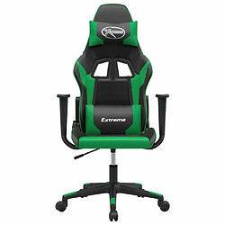 Avis Maison Chic Chaise de jeu, Chaise gaming, Fauteuil gamer d'ordinateur,Chaise de Bureau Noir et vert Similicuir -GKD51797