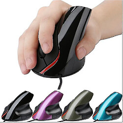 Universal Interface USB de souris verticale optique Bureau de la souris câblée, violet