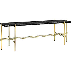 Gubi Console TS - rectangulaire - laiton - Nero Marquina - bas