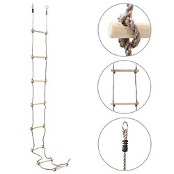 vidaXL Échelle de corde pour enfants 290 cm Bois 