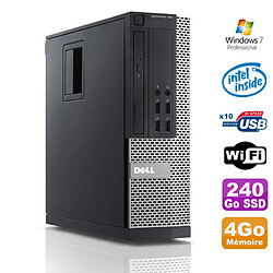 PC Dell Optiplex 990 SFF Intel G630 2.7GHz 4Go Disque 240Go SSD DVD Wifi W7 - Occasion