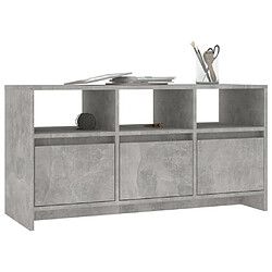 Avis vidaXL Meuble TV Gris béton 102x37,5x52,5 cm Bois d'ingénierie