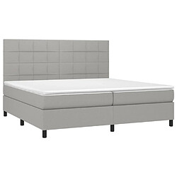 Avis Sommier à lattes,Cadre à lattes de lit et matelas et LED pour Adulte Gris clair 200x200 cm -MN11243