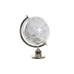 Globe terrestre DKD Home Decor Argenté Gris Aluminium Blanc PVC (27 x 25 x 38 cm)